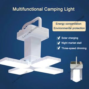 Solar Light Folding Camping Light Super Bright Emergency Charging Bulb Camp Tent Light Outdoor Light