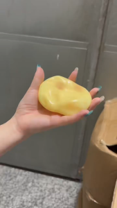 Potato Shape Squishy Laruan Coconut Oil Non-Rebound Stress Ball Shapeable Anti-Stress Fidget Toy