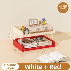 MEIZHUFU | Multilayer Book and File Organizer Storage Shelf for Students