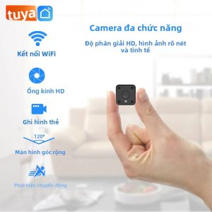 Camera Mini Không Dây Tuya 3MP HD WiFi Thiết Bị Ghi Hình Video Camera An Ninh Trong Nhà Dành Cho Trẻ Sơ Sinh Và Vật Nuôi Với Ứng Dụng Giám Sát Nhà Thông Minh Smart Life