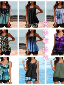 Original Single Piece Womens Swimsuit Conservative Belly Covering Slimming Sporty Casual Style Beach Play round Neck Sleeveless