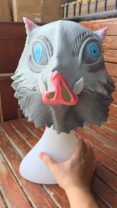 🇹🇭สินค้าอยู่ไทย🇹🇭 🔥 7C203 หน้ากากหมู ฮาชิบิระ อิโนะสุเกะ ดาบพิฆาตอสูร Pig Mask Hashibira Inosuke Kimetsu no Yaiba or Demon Slayer