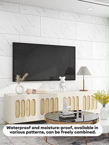 Colorlab 10/50PCS PVC Marble Wallpaper Sticker Waterproof Self Adhesive Tiles Wall Home Decoration for Wall Kitchen Sticker