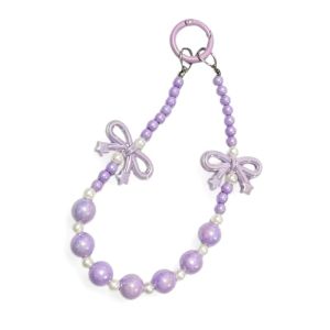 Jette Bow Phonestrap Tali Gantungan HP Pita Coquette Glossy Beads Manik Strap Tali Handphone Lanyard Phone Strap Ribbon Bowknot Handmade Fashion