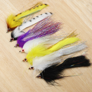 1pc/3PCS 2/0 3D Fish Eyes Zonker Streamer Fly Big Game Bait Fish Sea Fishing Streamer Fly Bass Pike Trout Fishing Lures