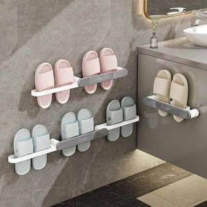 QIAOPIDIANDIAN | Wall-mounted Slipper Organizer Bathroom Rack
