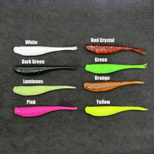 ANH 2pcs 6.5cm 1.6g 65mm Sp TPR Softbait Soft Plastic Twin Tail Double Lures Baits for Fishing Silencer