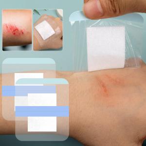 50Pcs Wound Elastic Bandage Waterproof Breathable Wound Dressing Patch 6x7cm Transparent Fixation Protective Film Medical Adhesive Plaster Tape