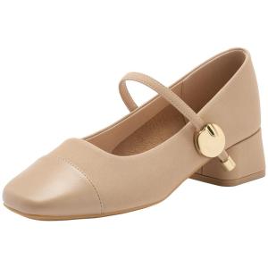 Josiny | Square Toe Block Heel Mary Jane Shoes