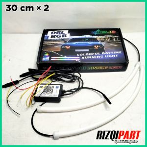 Lampu alis DRL RGB matrix aplikasi bluetooth sepasang