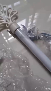 MILVIDAS Adjustable and Extendable Thickened Roman Curtain Rod Black and White Curtain Brackets Curtain Rod with Accessories Included