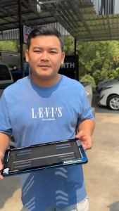 กรอบป้ายทะเบียน ABS เนื้อเหนียว ใส่ได้กับรถทุกรุ่น 1คู่(หน้า-หลัง)+ชุดน๊อตกรอบป้ายทะเบียนรถยนต์