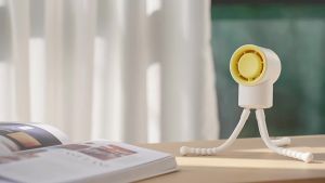 LinJn Airy Portable Stroller Fan with Flexible Tripod (3 Colors) USB Rechargeable Clip On Baby Fan