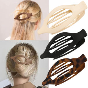 Matte Hair Claw คลิป Barrette Duckbill สําหรับผู้หญิงแฟชั่นปูอะคริลิค Hairpin ผมหางม้า Hairgrip หญิงอุปกรณ์เสริมผม Headwear