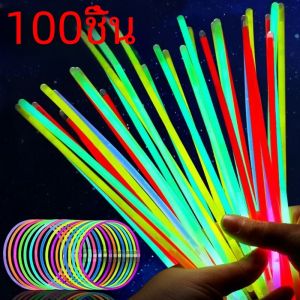 Luminous สีสัน Glow Sticks เรืองแสงเรืองแสงใน Dark DIY สร้อยข้อมือสร้อยคอ Glowstick สําหรับงานแต่งงานวันเกิด Party Decor
