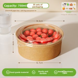 COOKER KING | Microwavable Food-Grade Brown Paper Takeout Container