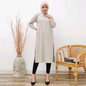 LONG TUNIK KNIT HORNETS TEBAL/TUNIK KNIT WANITA/BAJU ATASAN WANITA/TUNIK KNIT HORNETS WANITA KEKINIAN/TUNIK KNIT KEKINIAN