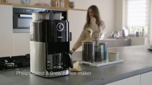 Máy Pha Cà Phê Tự Động Philips  Philips Coffee Maker Máy Pha Cafe Espresso Cappuccino Coffee Machine Máy Xay Cafe Công Suất 1000W 3 Mức Xay Hạt Mịn Dung Tích 1.2L Nhập Đức Bảo Hành 12 Tháng