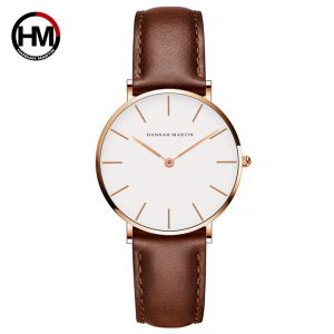 100% Original HANNAH MARTIN watch for Women Japan Quartz Movement Waterproof Ultra Thin 36mm with Box