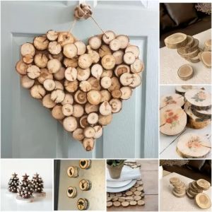 Set 10 Lát Gỗ Tròn Tự Nhiên 3 - 10cm Trang Trí Nhà Cửa  10 Lát Gỗ Décor  Miếng Gỗ Phụ Kiện Chụp Ảnh Tự Nhiên Dày 1cm