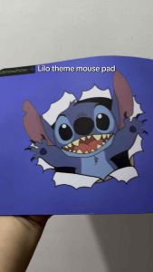 momorii Lilo mouse pad Gaming desk pad Mousepad (220mm x 180mm) Compact Desk Mat Laptop Desktop Pad Smooth Surface Anti-Slip Rubber Base Water Resistant lilo and stitch
