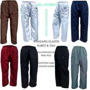 Celana komprang pria dewasa celana cingkrang celana pangsi celana sirwal celana santai celana ngaji celana silat celana solat celana pengajian celana adat sunda