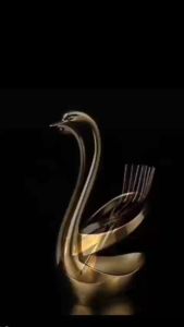 Thiên nga vàng bạc inox 304 để muỗng nĩa siêu đẹp - đồ để nĩa - dung cụ de muong - dụng cụ trang trí bàn tiệc - nĩa ăn -