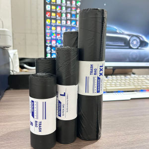 Biodegradable Trash Garbage Bag Disposable Garbage Bag Black Flat Mouth Continuous Roll M/L/XL/XXL