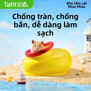 Tafit | Bồn Tắm Cát Chống Bắn Urine cho Hamster và Hamster Vàng