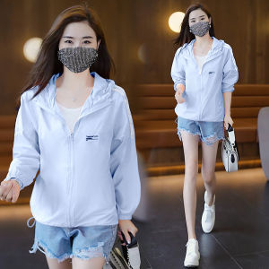 เสื้อคลุมกันแดดผู้หญิงฤดูร้อนปี 2025 ทรงหลวม แขนยาว ปกโปโล ผ้าฝ้ายผสมโพลีเอสเตอร์ ระบายอากาศได้ดี เสื้อคลุมกันแดดแบบสวมหัว