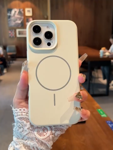 New casing matte anti-fingerprint silicone soft phone case for iPhone 16 15 14 13 12 11 Pro Max case Lanyard 16pro luxury magnetic strap shockproof 15pro back cover 13pro pink Tali gantungan