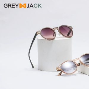 Grey Jack Kacamata Hitam Sunglasses Polarized Anti UV 400 / Anti Silau Fashion Pria dan Wanita Dewasa Model Bulat Oval Ringan Bahan TR90 1002