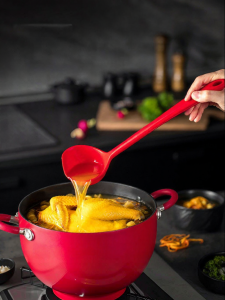 kochblume | Heat-Resistant Non-Stick Large Kitchen Soup Spoon