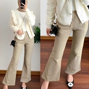CUTBRAY BASIC PANT Katun Twill Combed Premium Stretch Tebal Celana Cewek Kekinian Celana Panjang Celana Formal Celana Kerja Kantor Wanita Casual