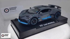 Diecast Miniatur Mobil - Bugatti Divo Skala 1:32 Diecast Alloy Logam Mobil Mainan Terdapat Lampu dan Suara - Mobil Pajangan Miniatur Buggati Divo Hitam Merah Hijau Biru 1/32