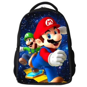 Lightweight Mario Backpack for Elementary School Boys Grade 1-3-5 Spine Protection School Bag Dual Shoulder Super Mario Bookbag