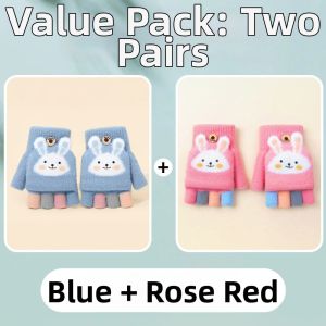 JIFANPAUL | Half-Finger Thermal Gloves for Girls