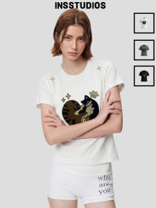 Couple Style Cat Pattern Loose T-Shirt
