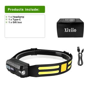 NEW 9000000LM COB LED Headlamp Ultra Bright Headlight USB Rechargeable Inductio Head Torch Outdoor Camping Fishing Ski Headlight