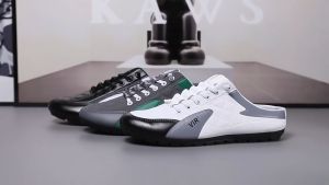 Korea Half Shoes For Men: Fashion Versatile Casual Canvas Loafers & Comfortable Breathable Sneakers