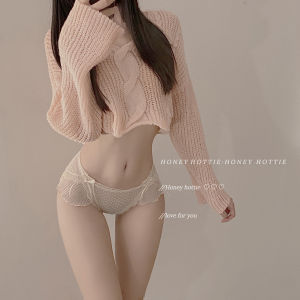 สไตล์ฝรั่งเศส ต่ํา เอว ลูกไม้ ปมผีเสื้อ ใส่สบาย ระบายอากาศได้ดี ผู้หญิง ชุดชั้นใน ไนลอนสีบริสุทธิ์ สามเหลี่ยม กางเกงชั้นในหญิง