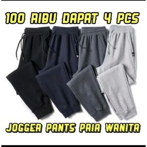 promo 100rb dapat 4 celana TRENING TRINING Pria Wanita Sweatpants Jogger Sport Runing