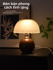 YUANSHENGDA | Đèn Bàn Thiết Kế Wabi Sabi Phong Cách Trung Quốc Mới Chất Gốm Vintage Pháp