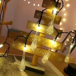Outdoor Solar Lamp String Lights: LED Water Drop Lights & Waterproof Fairy Lights