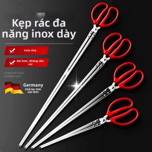 TINGSIMENG | Thickened Heavy Duty Stainless Steel BBQ Fire Tongs