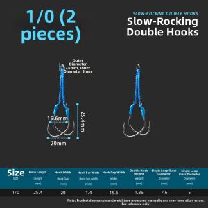 Nilure | Slow Shaking Glowing Bait Plate Dual Hook Fishing Hook
