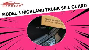 Ốp Bảo Vệ Bậc Cửa Cốp Xe Tesla Model 3 Highland 2024-2025 Chất Liệu TPE Chống Xước Tấm Chắn Ngưỡng Cốp Sau Nắp Cao Su