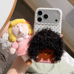 Sanrio | Cartoon Polka Dot Explosion Head Black Skin Hello Kitty Case For iphone 17 16 15 Pro Max Cute Shockproof Protective Phone Cover