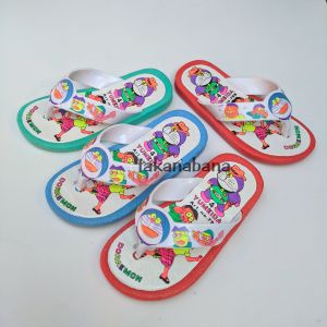 sandal jepit anak usia 1-4 tahun motif doraemon bahan karet premium