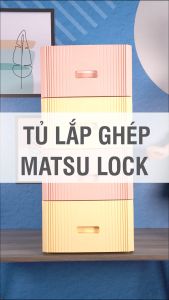 Tủ lắp ghép Matsu Lock 4 Ngăn tủ nhựa cao cấp 4 ngăn tủ tháo lắp dễ dàng đa năng và tiện lợi tủ nhựa đựng quần áo vật dụng gia đình